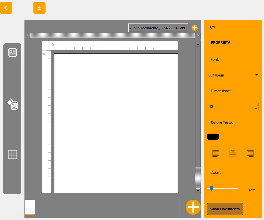 Akyro Create new Document